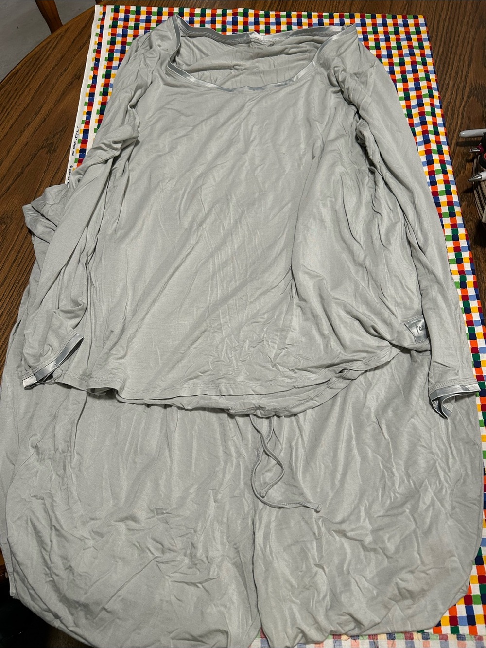 Faceplant dreams Light Gray Long Sleeve Lounge Set XL